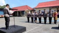 Kapolres Palopo Pimpin Upacara Serah Terima Jabatan Tiga Perwira menengah Polres Palopo